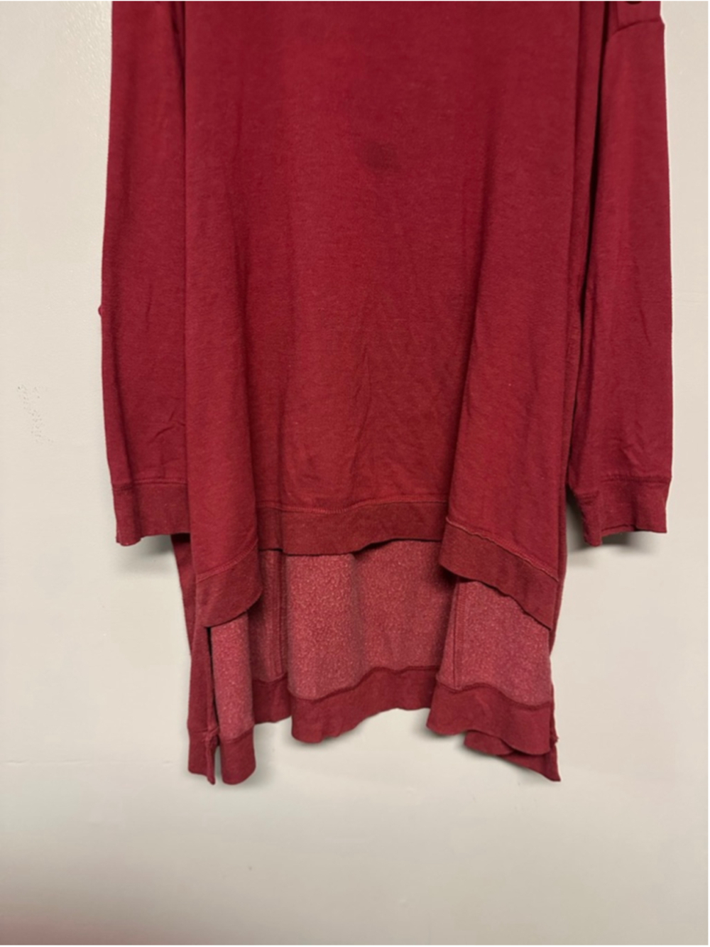 Women's The Sweatshirt Project Red Button Detail Sweatshirt Plus Size 3X - Picture 7 of 9